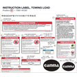 INSTRUCTION LABEL, TOWING LOAD product image
