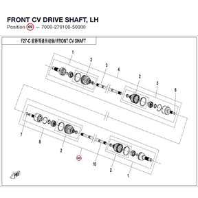 FRONT CV DRIVE SHAFT, LH product image