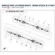 MIDDLE PART, CV DRIVE SHAFT - WHEN STOCK IS 0 THIS ITEM IS NO LONGER AVAILABLE product image