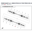 FRONT SHAFT, LH - WHEN STOCK IS 0 THIS ITEM IS NO LONGER AVAILABLE product image