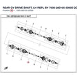 REAR CV DRIVE SHAFT, LH REPL BY 7000-280100-50000 product image