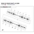 REAR CV DRIVE SHAFT, LH product image
