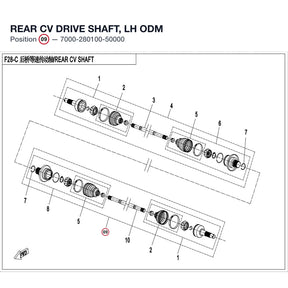 REAR CV DRIVE SHAFT, LH product image