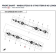 FRONT SHAFT - WHEN STOCK IS 0 THIS ITEM IS NO LONGER AVAILABLE product image