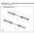 REAR SHAFT, LH - WHEN STOCK IS 0 THIS ITEM IS NO LONGER AVAILABLE product image