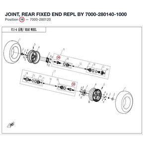 JOINT, REAR FIXED END REPL BY 7000-280140-1000 product image