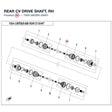 REAR CV DRIVE SHAFT, RH product image