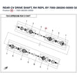 REAR CV DRIVE SHAFT, RH REPL BY 7000-280200-50000 product image