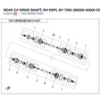 REAR CV DRIVE SHAFT, RH REPL BY 7000-280200-50000 product image