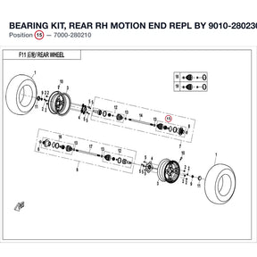 BEARING KIT, REAR RH MOTION END REPL BY 9010-280230-2000 product image