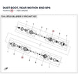 DUST BOOT, REAR MOTION END product image