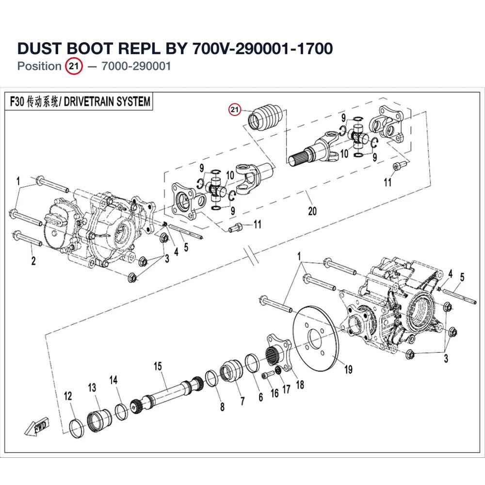 DUST BOOT REPL BY 700V-290001-1700 product image
