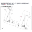 SEAT BELT, DRIVER REPL BY 7000-341100 product image