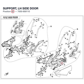 SUPPORT, LH SIDE DOOR product image