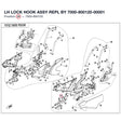 LH LOCK HOOK ASSY REPL BY 7000-800120-00001 product image
