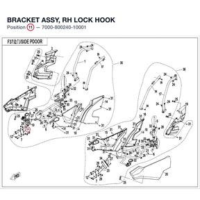 BRACKET ASSY, RH LOCK HOOK product image