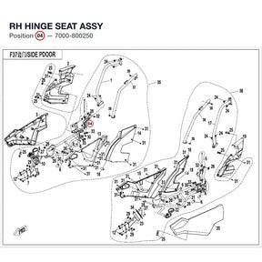 RH HINGE SEAT ASSY product image