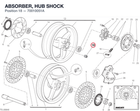 ABSORBER, HUB SHOCK 70010051A diagram position
