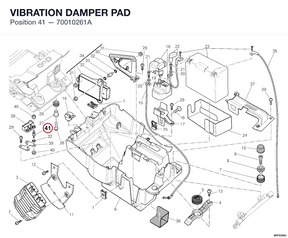 VIBRATION DAMPER PAD 70010261A diagram position