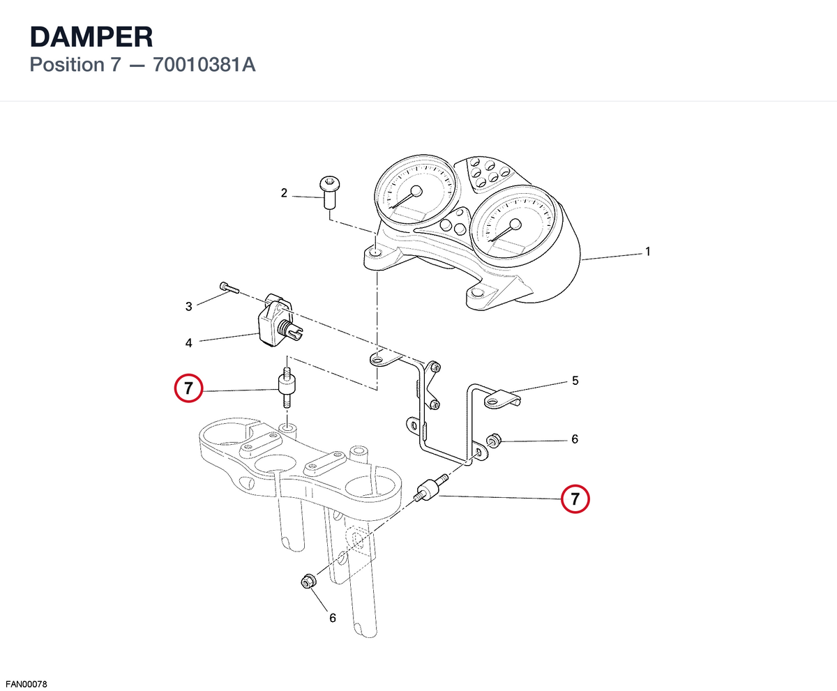 DAMPER 70010381A diagram position