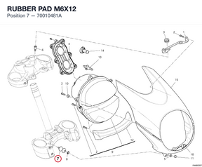 RUBBER PAD M6X12 70010481A diagram position