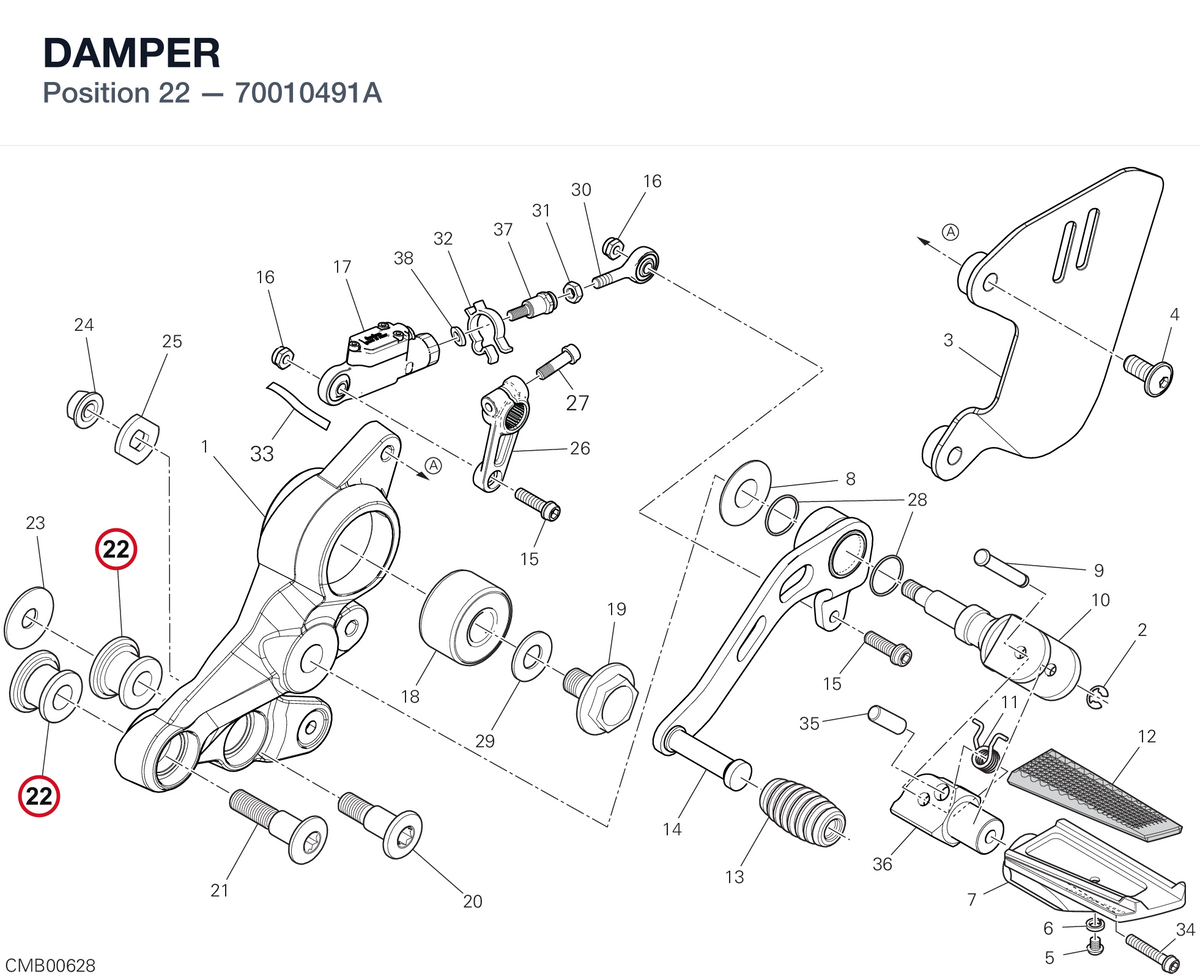 DAMPER 70010491A diagram position