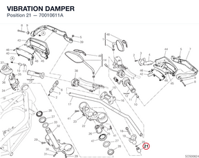 VIBRATION DAMPER 70010611A diagram position