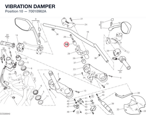 VIBRATION DAMPER 70010962A diagram position