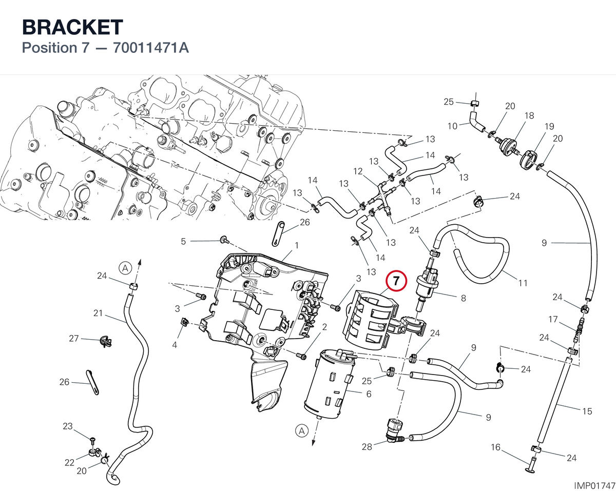 BRACKET 70011471A diagram position