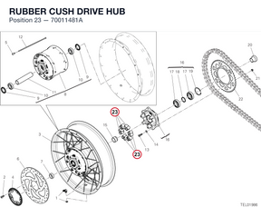 RUBBER CUSH DRIVE HUB 70011481A diagram position