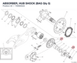 ABSORBER, HUB SHOCK (BAG Qty 5) 70090552A diagram position