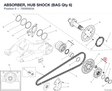 ABSORBER, HUB SHOCK (BAG Qty 6)  70090563A diagram position