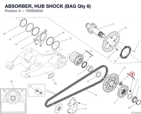 ABSORBER, HUB SHOCK (BAG Qty 6)  70090563A diagram position