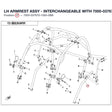 LH ARMREST ASSY - INTERCHANGEABLE WITH  7000-037670-1BB0 product image