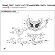 FRONT DECO PLATE - INTERCHANGEABLE WITH  7000-042612-0YD00 product image