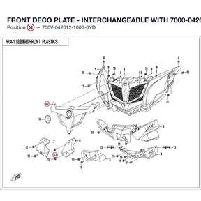 FRONT DECO PLATE - INTERCHANGEABLE WITH  7000-042612-0YD00 product image