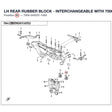 LH REAR RUBBER BLOCK - INTERCHANGEABLE WITH  7000-043241 product image
