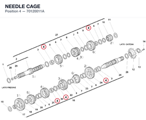 NEEDLE CAGE 70120011A diagram position