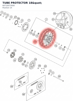 Diagram preview: TUBE PROTECTOR 18" (60710073000)