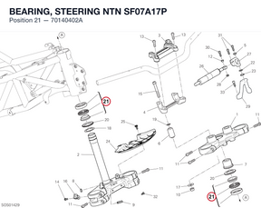 BEARING, STEERING NTN SF07A17P 70140402A diagram position