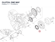 CLUTCH, ONE WAY 70140501A diagram position