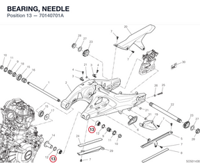 BEARING, NEEDLE 70140701A diagram position