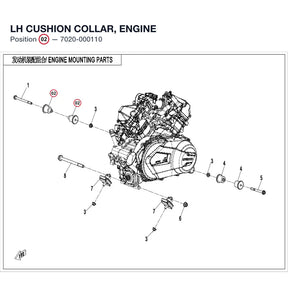 LH CUSHION COLLAR, ENGINE product image