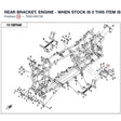 REAR BRACKET, ENGINE - WHEN STOCK IS 0 THIS ITEM IS NO LONGER AVAILABLE product image