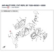 AIR INLET PIPE, CVT REPL BY 7020-000301-10000 product image