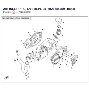 AIR INLET PIPE, CVT REPL BY 7020-000301-10000 product image