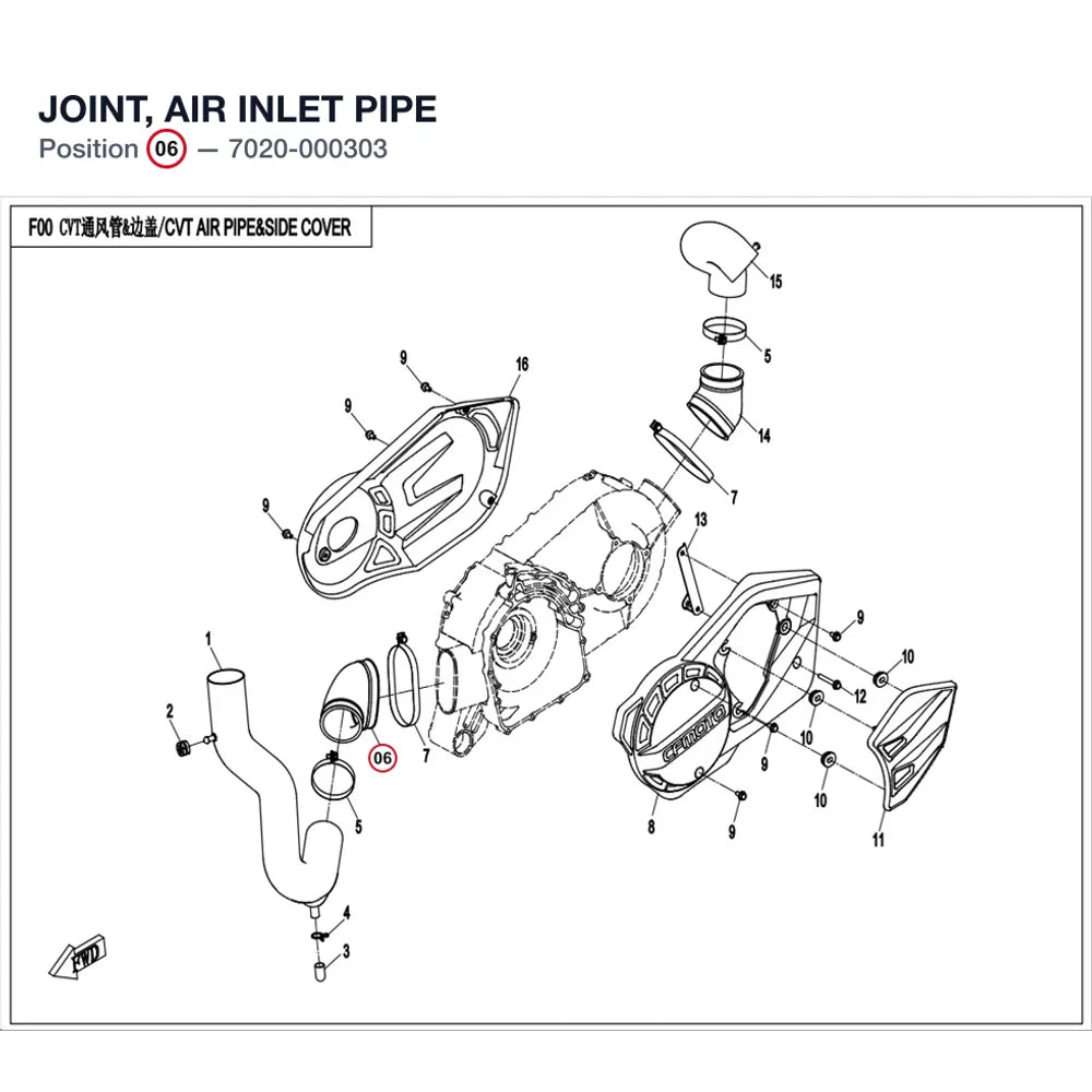 JOINT, AIR INLET PIPE product image