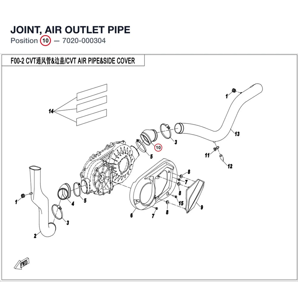 JOINT, AIR OUTLET PIPE product image