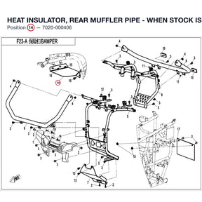 HEAT INSULATOR, REAR MUFFLER PIPE - WHEN STOCK IS 0 THIS ITEM IS NO LONGER AVAILABLE product image