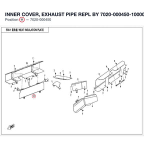 INNER COVER, EXHAUST PIPE REPL BY 7020-000450-10000 product image
